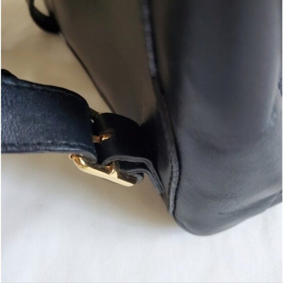 Authentic Vintage Gucci Bamboo Mini Backpack Black Leather Web Detail - Picture 11 of 15